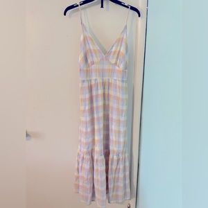 Jessica Simpson plaid pink dress
